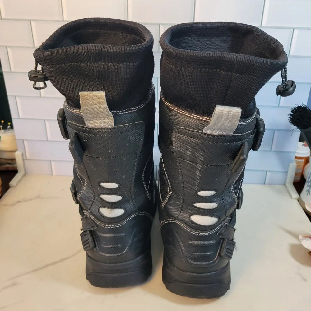 Castle X Barrier 2 Snowmobile Boots Mens 10 Black Dry-X Waterproof Winter Racing